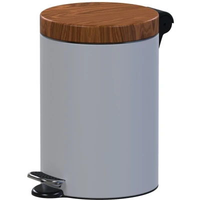 Afbeelding van ALDA Excellent, Pedaalemmer 3L Wit/Bruin, 26,5x20x17,5 cm brown / Colour