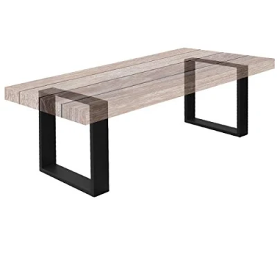 Afbeelding van 2 stuks tafelpoten 40 x 43 cm, zwart, gepoedercoat staal