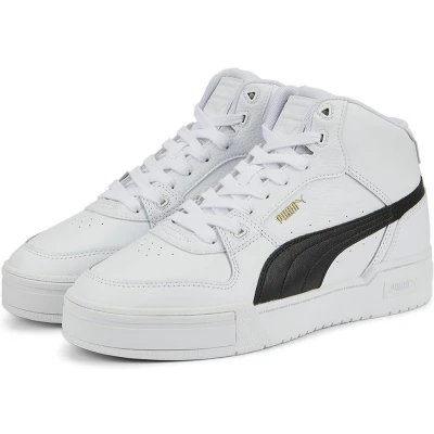 Afbeelding van puma CA PRO MID Sneakers hoog whitepuma black, Heren, Maat: 44, white black Leer/ synthetisch