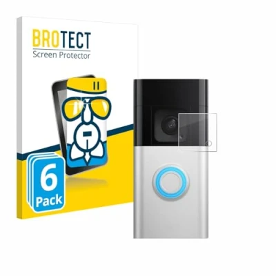 Afbeelding van BROTECT Screenprotector voor Ring Battery Video Doorbell Pro Folie Beschermfolie Beschermglas transparant (6 Stuks)