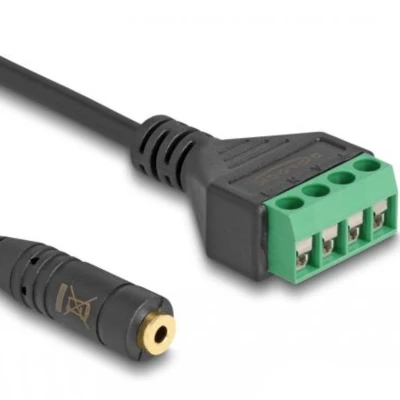 Afbeelding van Delock Kabel Klinkenbuchse 3,5 mm 4 Pin zu Terminalblock Adapter 20 cm