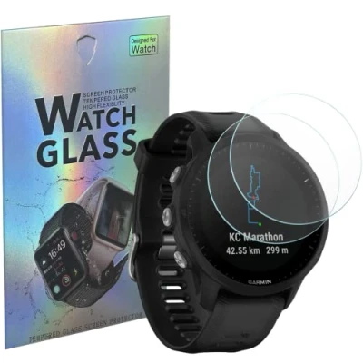Afbeelding van Screen Protector compatibel met Garmin Forerunner 955/955 Solar [2 stuks] [diameter 41 mm] displaybeschermfolie voor horloge krasbestendig