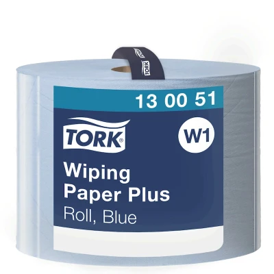 Afbeelding van Tork Wiping Paper Plus Roll Blue W1 130051
