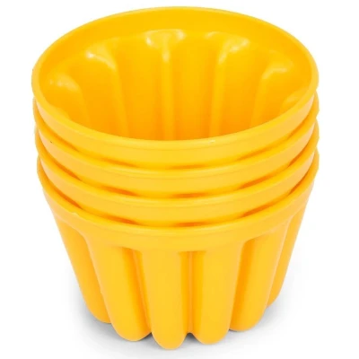 Afbeelding van Patisse Puddingvormen 100 Ml 4 Stuks Geel