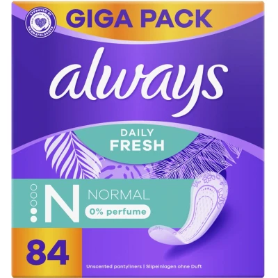 Afbeelding van 4x Always Inlegkruisjes Normal 84 stuks
