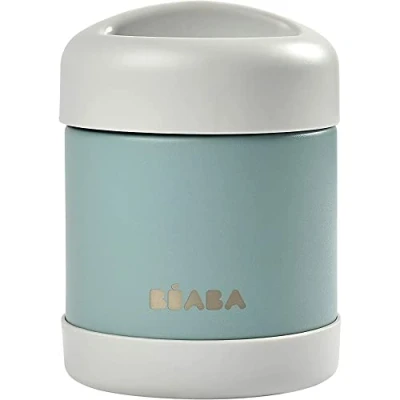 Afbeelding van Bèaba Thermo portie Thermosfles Geïsoleerd potje RVS 300 ml Blauw