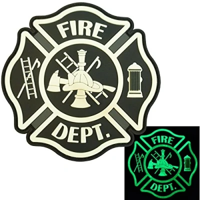 Afbeelding van Glow Dark ACU Fire Fighter Dept EMS EMT Rescue Firemen Engine Moral Gear PVC Touch Fastener Patch