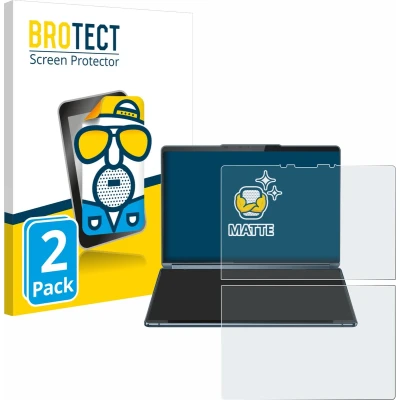 Afbeelding van BROTECT (2 Stuks) Antireflecterende Beschermfolie voor Lenovo Yoga Book 9i Gen 9 Anti Glare Screen Protector, Mat, Ontspiegelend