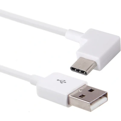 Afbeelding van USB C haaks naar A kabel USB2.0 tot 1A / wit 3 meter