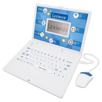 Afbeelding van Lexibook, tweetalige educatieve computer Frans/Nederlands, speelgoed voor kinderen met 124 taal , schrijf reken logica muziek en spelactiviteiten, Wit/Blauw, JC598i10