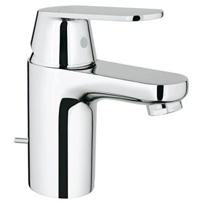 Afbeelding van GROHE Eurosmart Cosmopolitan 32955000 wastafelarmatuur met trekstang, lage uitloop, druk