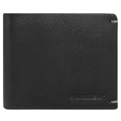 Afbeelding van Burkely Antique Avery Unisex Leren Portemonnee Billfold Laag Zwart