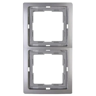 Afbeelding van Kopp Afdekframe 2 voudig, 1 stuk, platina, 400243061 Venetië
