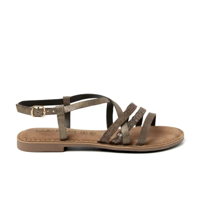 Afbeelding van Lazamani leren sandalen bruin