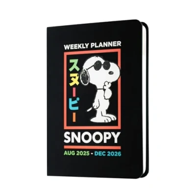 Afbeelding van Grupo Erik Pocket Academic Diary 2025 2026 Week To View Snoopy Stationery A6 17 Month, Weekly Planner Mid Year Gifts For Dog Lovers