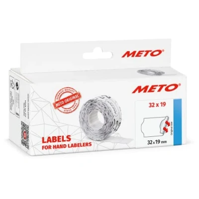Afbeelding van METO Prijslabels 30007366 Permanent hechtend Breedte etiket: 32 mm Hoogte 19 Wit 1 stuk(s)