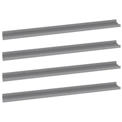 Afbeelding van vidaXL Wandschappen 4 st 100x9x3 cm grijs