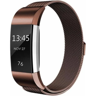 Afbeelding van Fitbit Charge 2 milanese bandje Maat: Large Bruin