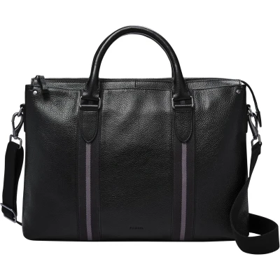 Afbeelding van FOSSIL Afzonderlijke gevallen Handtas met laptopvak Houston Top Zip Workbag Black Zwart