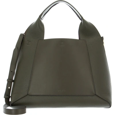 Afbeelding van FURLA Leren Schoudertas Handtas Gilda Tote Bag Salvia c + Greige Olijfgroen