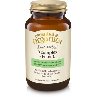 Afbeelding van Essential Organics Organ B complex + Ester C puur 60 vcaps