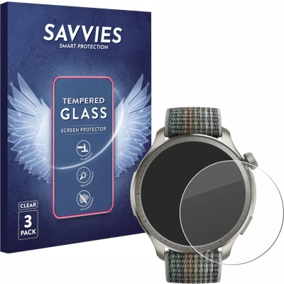 Afbeelding van Savvies Tempered Glass Screen Protector voor Huami Amazfit Balance (3 Stuks) 9H Gehard Glas Scherm Beschermer