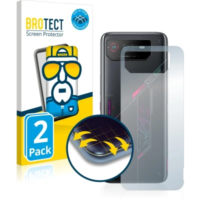 Afbeelding van BROTECT Screenprotector voor ASUS ROG Phone 6 (Achterkant) Folie Beschermfolie transparant volledig dekking (2 Stuks)