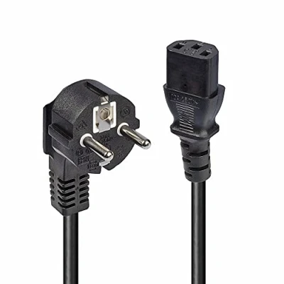 Afbeelding van Lindy 30335 2m CEE7/7 Schuko C13 coupler Zwart electriciteitssnoer