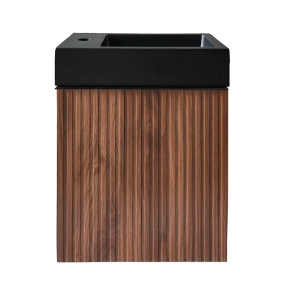 Afbeelding van Fonteinkast BWS Sona Met Verticaal Reliëf Soft close Hout