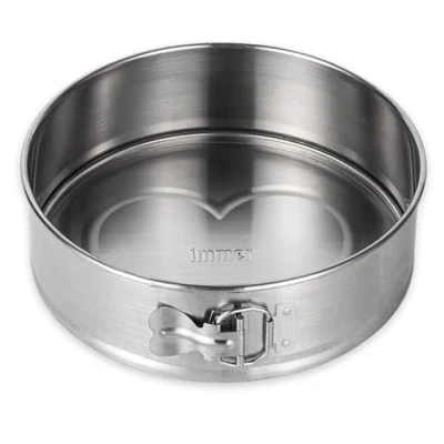 Afbeelding van Taartvorm Springvorm Roestvrij Staal Bakvorm ongecoat PFAS vrij 25 cm rond RVS
