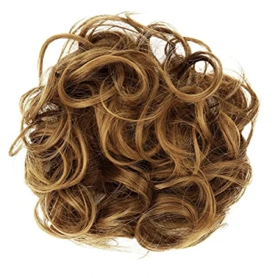 Afbeelding van CAISHA XL Haarstukje Haarwokkel Bruids Kapsel Opgestoken Volumineus Gekruld Knoet Lichtbruin Mix G16E