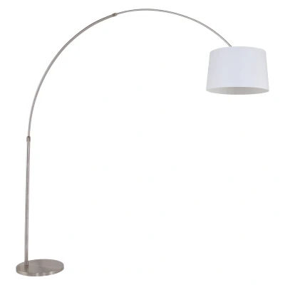 Afbeelding van Steinhauer Vloerlamp booglamp Sparkled light 9674 staal witte kap