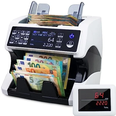 Afbeelding van Jubula MV 500 Geldtelmachine voor gemengde bankbiljetten en valse gelddetector UV/MG/IR/DD / 2CIS etc. Exact EUR USD GBP SEK Bankbiljetteller geldteller