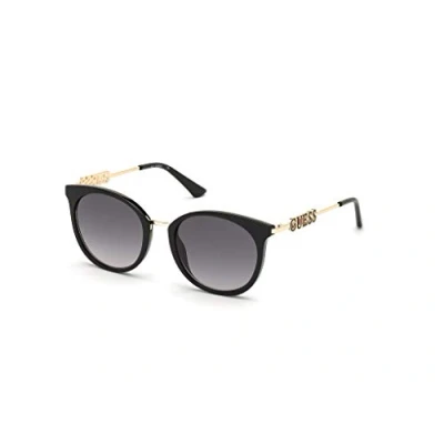Afbeelding van Guess Donna GU7645 01B Occhiali da sole Iniettato Nero Fumo Rotonda Normale Sfumato