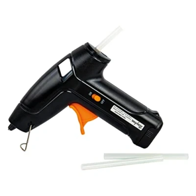 Afbeelding van Rayher lijmpistool, lage temperatuur 13 x 14 cm, kunststof, werkt op batterijen, zonder kabel, plus 2 lijmsticks, smelttemperatuur bij ca. 80, 30092000
