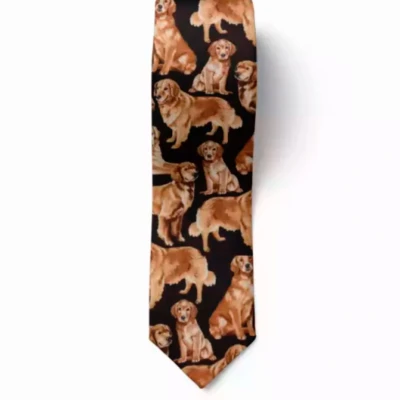 Afbeelding van Stropdas Honden Bruin Polyester Charme Bijoux