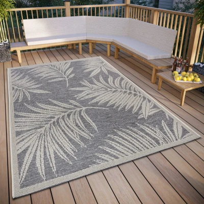 Afbeelding van Binnen en buitenkleed Paru 190x290cm Grijs Bohemian Vloerkleed 123vloerkleed.nl is de online webshop voor vloerkleden woonaccessoires.