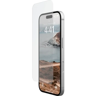 Afbeelding van URBAN ARMOR GEAR gehard glazen screenprotector Apple iPhone 16 (Dubbel glas, anti vingerafdruk, incl. montagekit, ultrahelder)