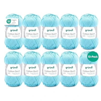 Afbeelding van Gründl Cotton Quick Uni Babyblauw 5 bollen kleur: 141