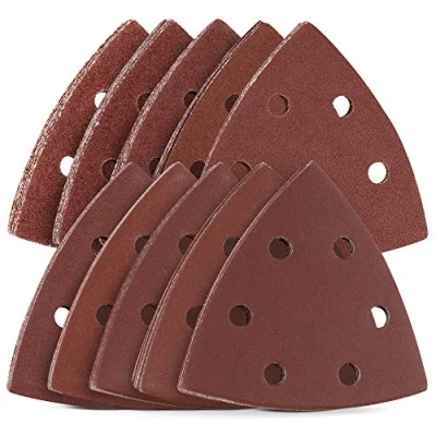Afbeelding van Navaris 100x Delta schuurpapier Voor hout Bevestiging met klittenband schuurmachines 93 x mm Korrelgrootte P40 P400