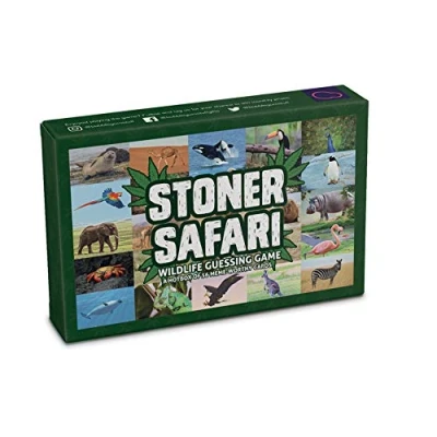 Afbeelding van Bubblegum Stuff Stoner Safari Game Hilarisch raadspel voor volwassenen 56 Meme waardige kaarten met psychedelische dierennamen Perfect feesten, spelavonden en geschenken!