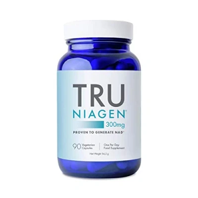 Afbeelding van TRU NIAGEN Nicotinamide Riboside NAD+ supplementen, om vermoeidheid en te verminderen, gepatenteerde formule NR, 90 stuks, 300 mg per portie (3 maanden/1 fles)