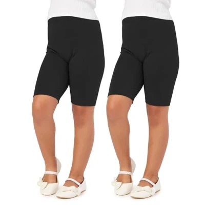 Afbeelding van Merry Style Meisjes Leggings 2Pack Sport Vrijetijdsbroek Kort Viscose Sporbroek Yogabroek Zwart/Zwart(2Pack) 146 MS MS10 132 LE 2P