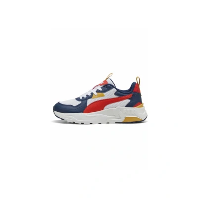 Afbeelding van PUMA Trinity Lite Jr Unisex Sneakers White Fierce Red Persian Blue