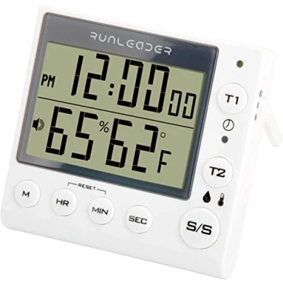 Afbeelding van Runleader kookwekker, baktimer, digitale kookwekker met aftellende/optellende timer magnetische achterkant (RL KT002A WHITE)
