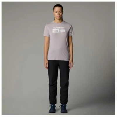 Afbeelding van The North Face Foundation Graphic Tshirt print, Dames, Maat: Small, Moonstone grey
