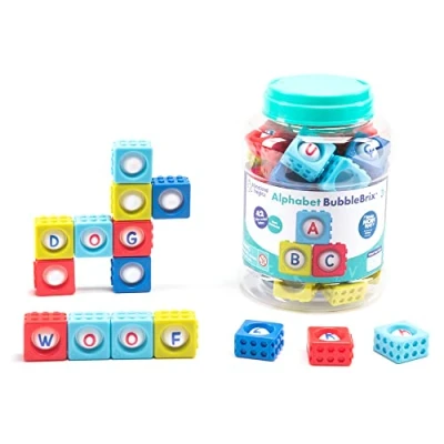 Afbeelding van Learning Resources BubbleBrix alfabet, het alfabet leren, fidgetspeelgoed, fidgetpopper met letters, leeftijd 3+
