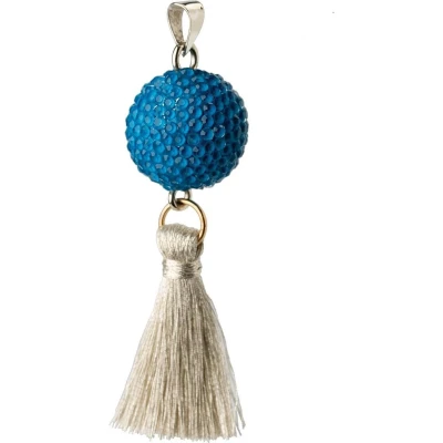 Afbeelding van Babylonia Bola zwangerschapsketting met koordje Blauw kwastje