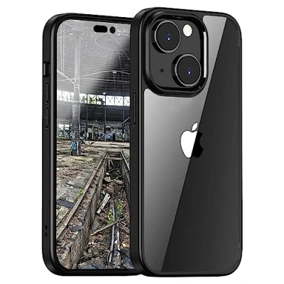 Afbeelding van JT Berlin Pankow Hybrid Backcover Apple iPhone 14 Zwart, Transparant Stootbestendig, Inductieve lading