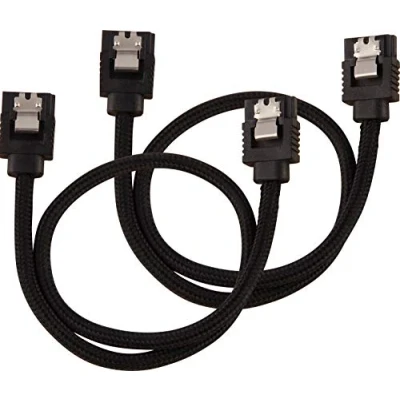 Afbeelding van Corsair CC 8900248 SATA kabel 2 stuks 0,3m Zwart